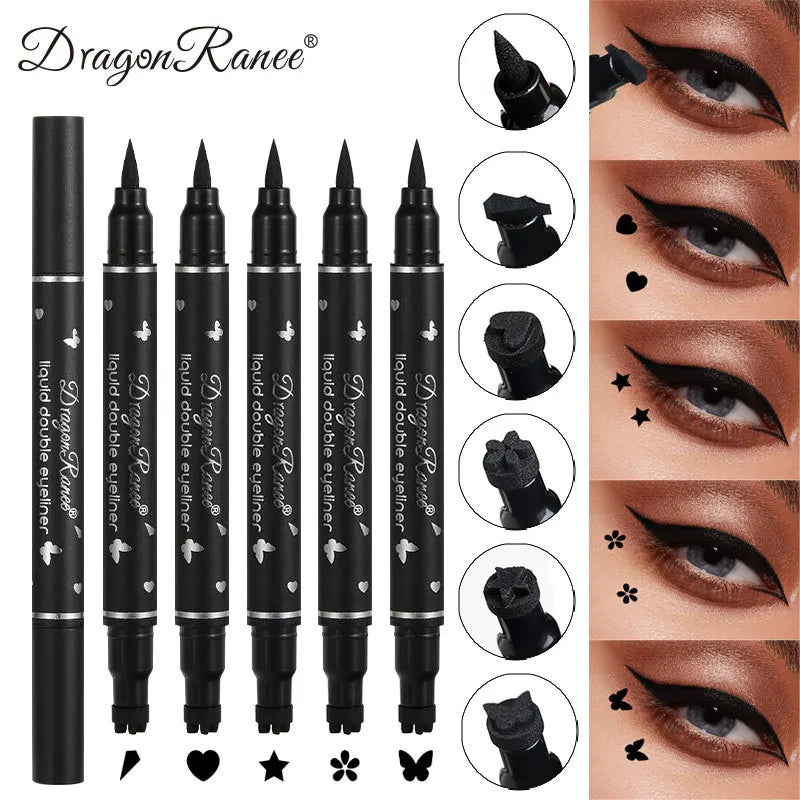 2-in-1 Butterfly & Star Stamp Eyeliner Pen – Waterproof & Long-Lasting
