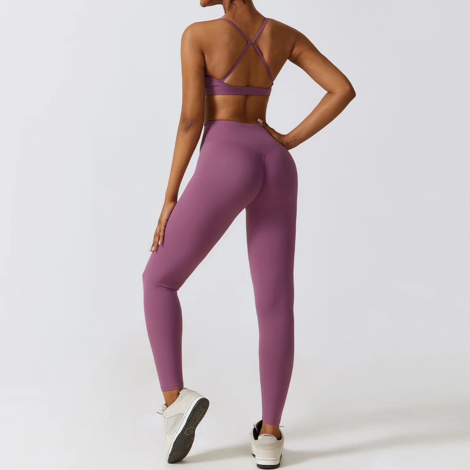 Women's Seamless Yoga Set – Leggings & Crop Top Workout Outfit