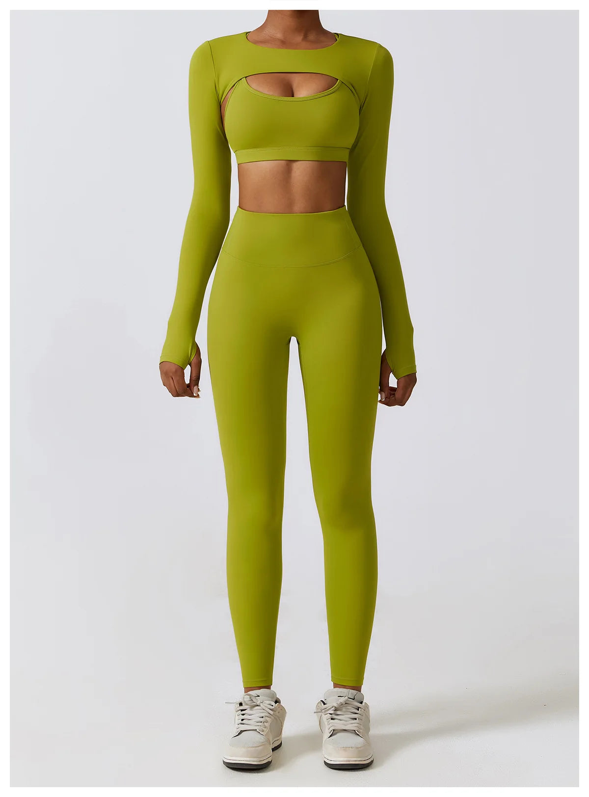 Women's Seamless Yoga Set – Leggings & Crop Top Workout Outfit