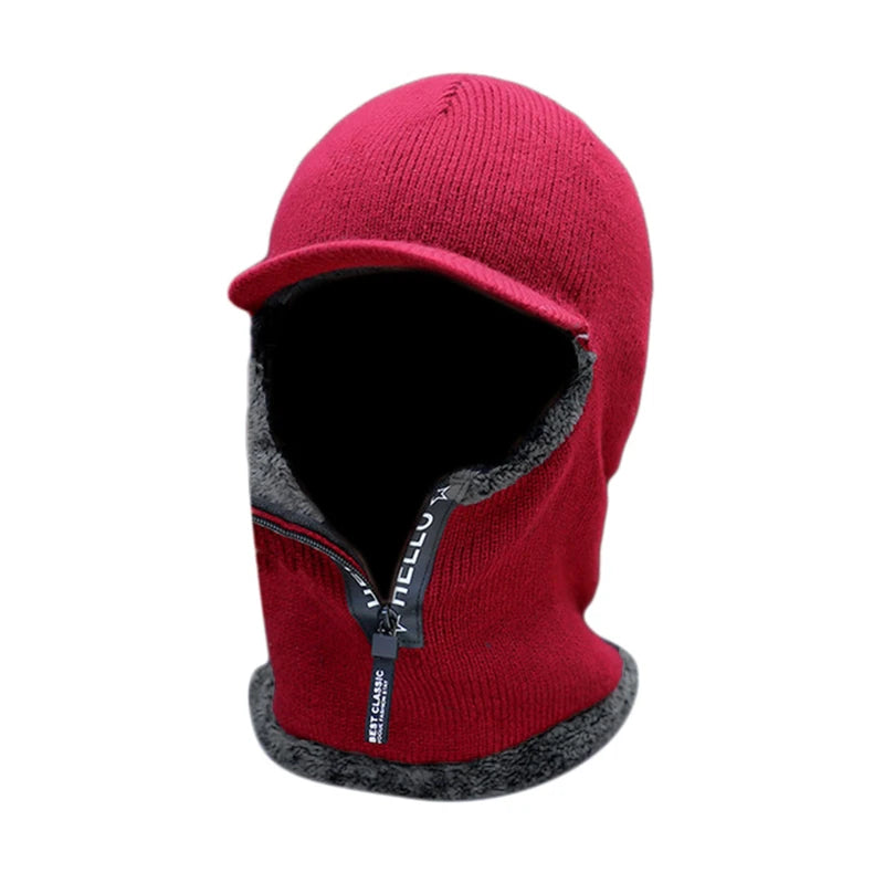 Men's Winter Warm Wool Hat with Ear Protection: