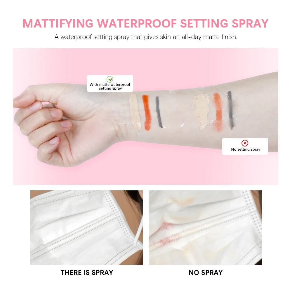 Mattifying Waterproof Setting Spray – Oil Control & Non-Sticky Makeup Fixer