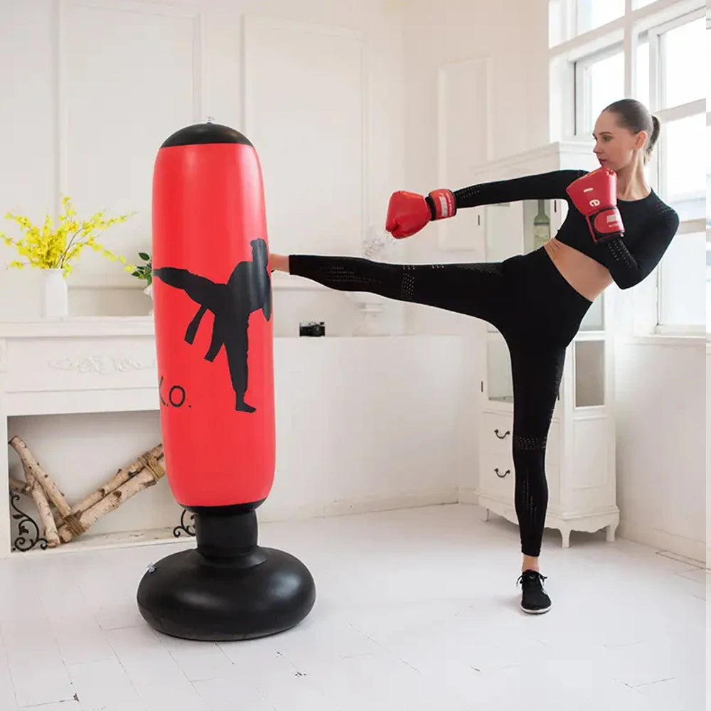 KO Style Inflatable Punching Bag – 160cm Boxing Sandbag