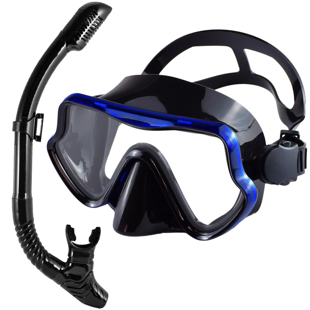 Professional Panoramic Scuba Diving Mask and Snorkel Set for Adults
