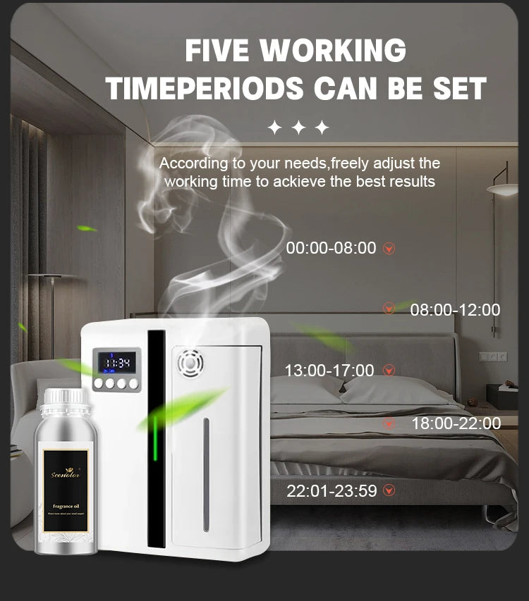 Essential Oil Aroma Diffuser - Bluetooth Control Air Freshener for Home, Hotel, and Office