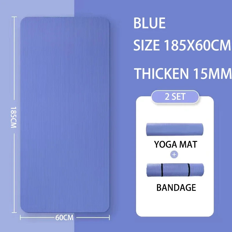 15MM Thick Non-Slip Yoga Mat – High-Density Fitness Support