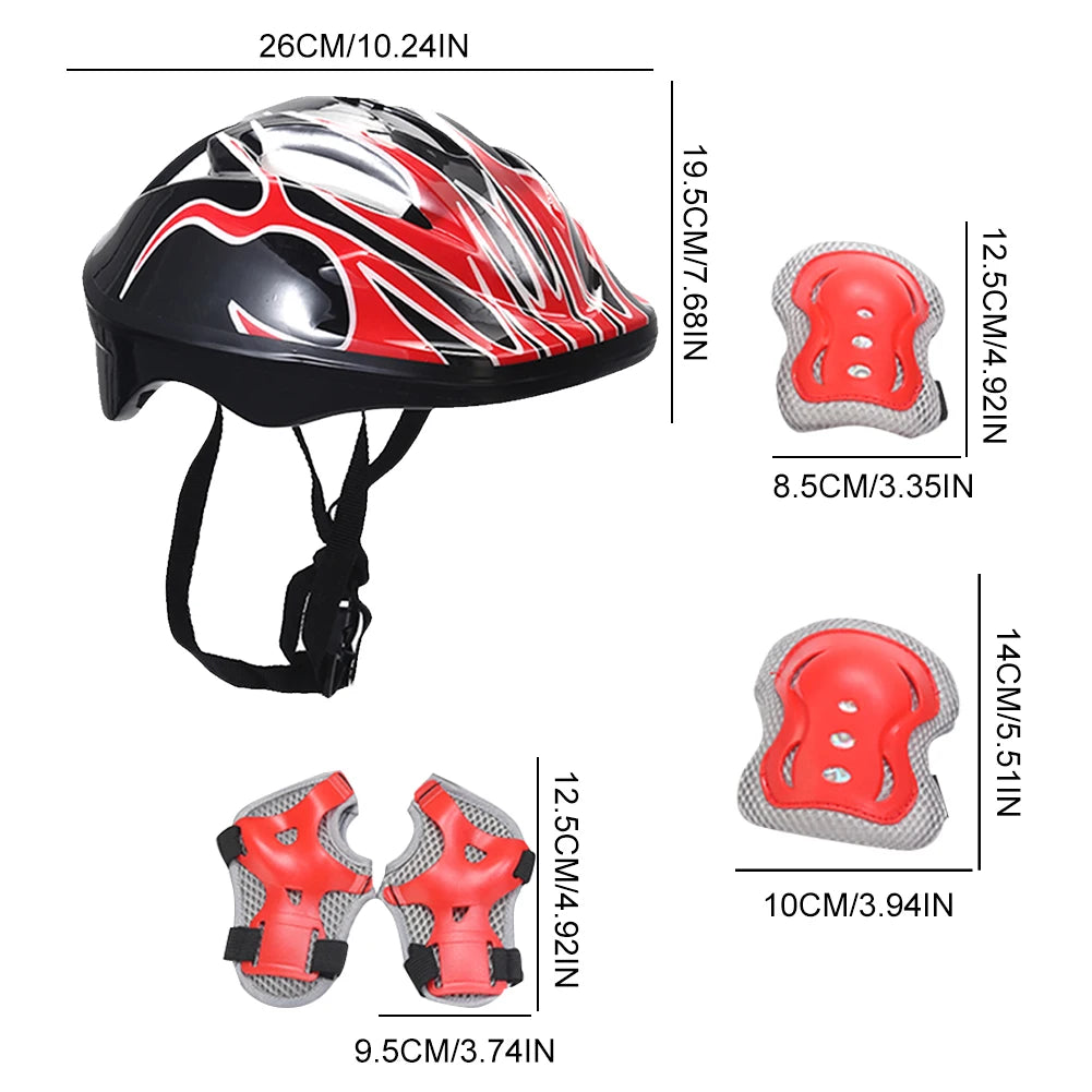 :Kids Safety Helmet & Pad Set – Full Protection Gear