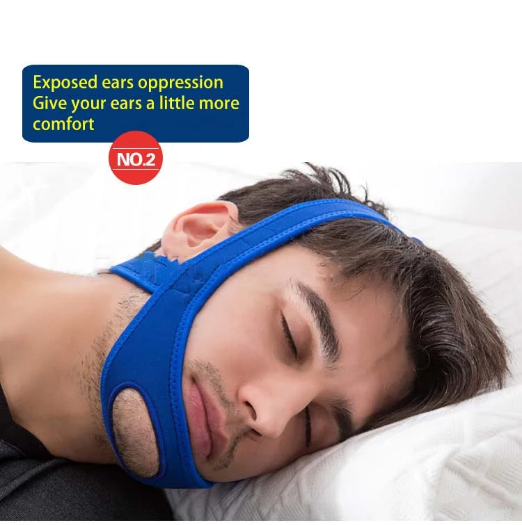 New Neoprene Anti Snore Stop Snoring Chin Strap Belt Anti Apnea Jaw Solution Sleep Support Apnea Belt Adjustable Sleep Care Tool