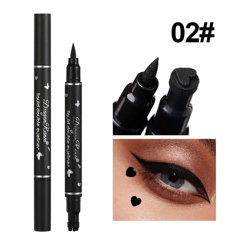 2-in-1 Butterfly & Star Stamp Eyeliner Pen – Waterproof & Long-Lasting
