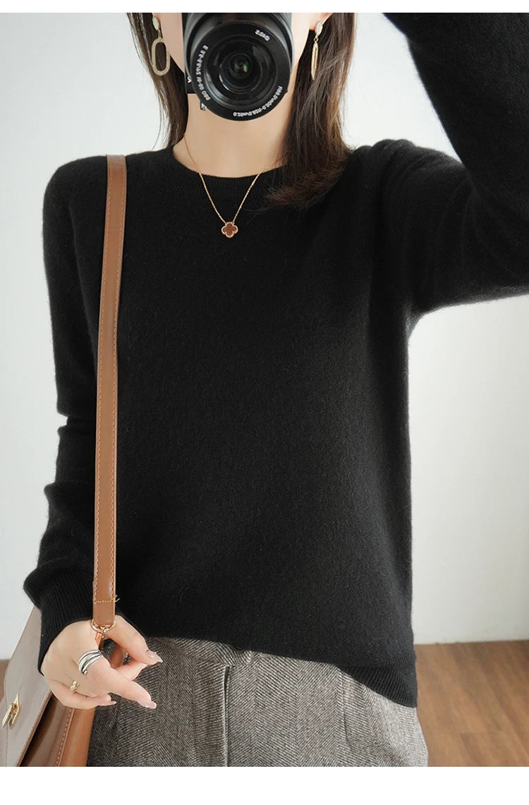 Autumn and Winter Cashmere Sweater for Women: