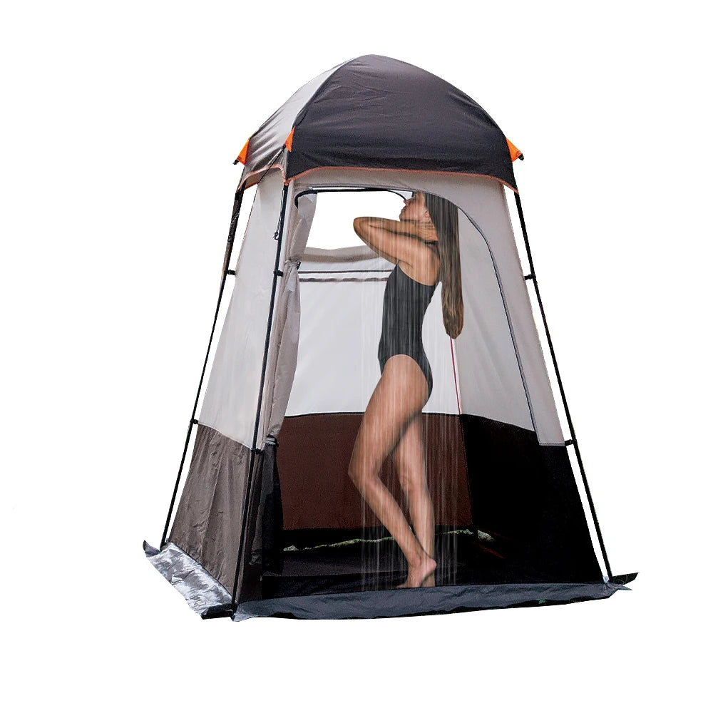 Portable Outdoor Privacy Shower Tent – Double-Layer Sun Shelter