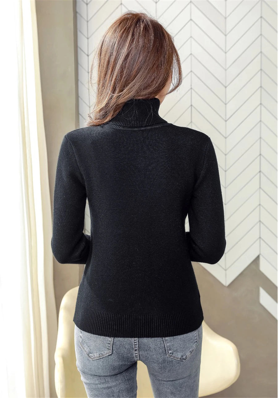 Turtleneck Winter Sweater for Women: