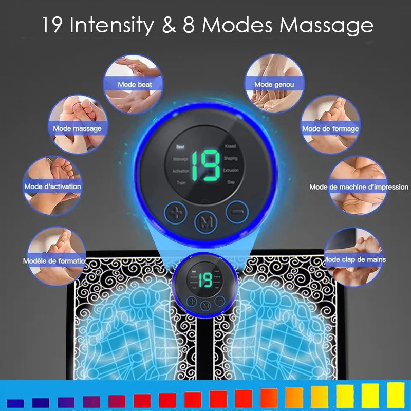 Electric Foot Massager Pad for Muscle Relaxation & Fitness