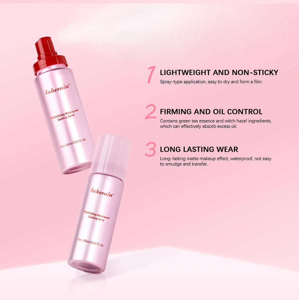 Mattifying Waterproof Setting Spray – Oil Control & Non-Sticky Makeup Fixer