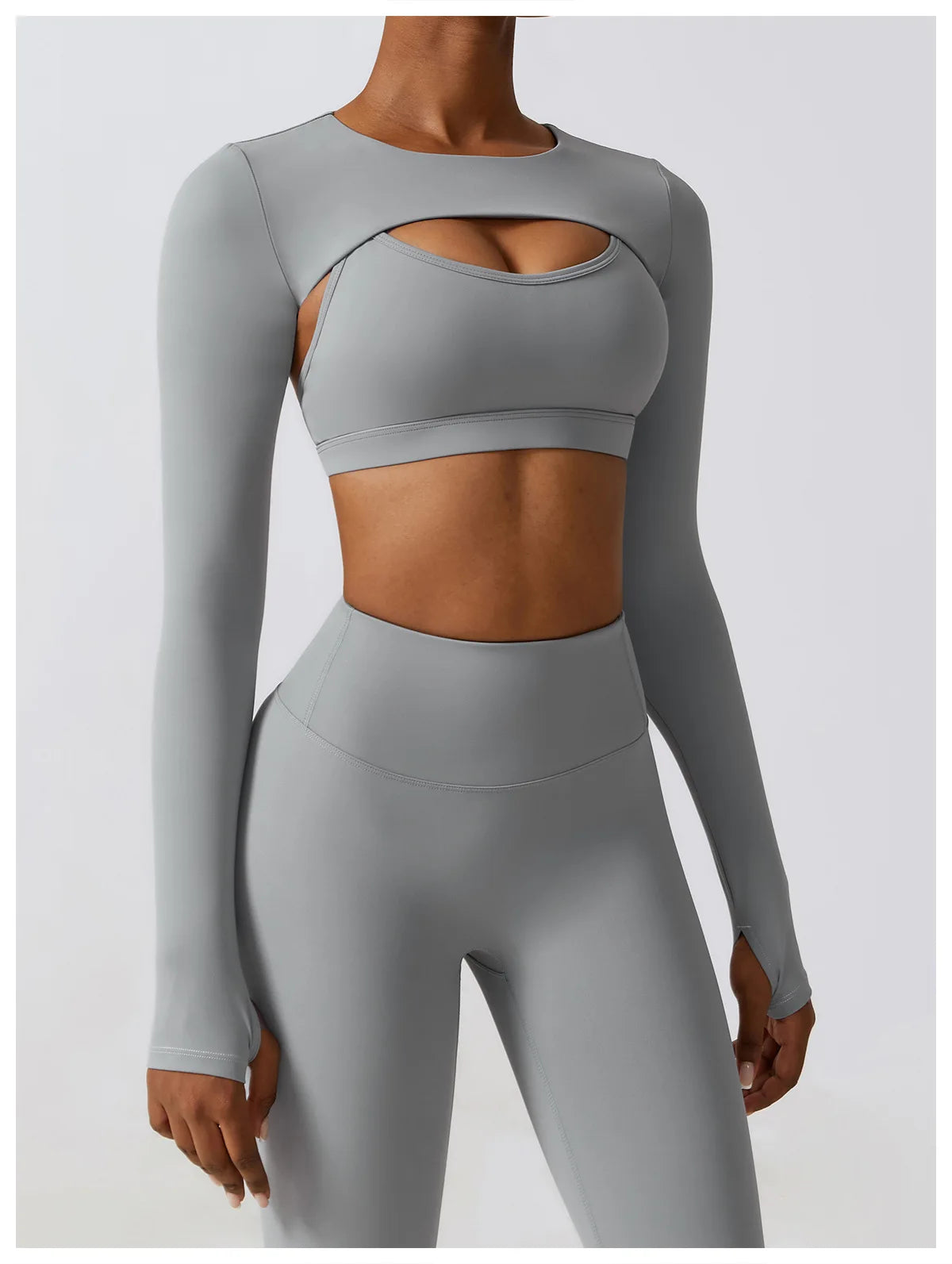 Women's Seamless Yoga Set – Leggings & Crop Top Workout Outfit