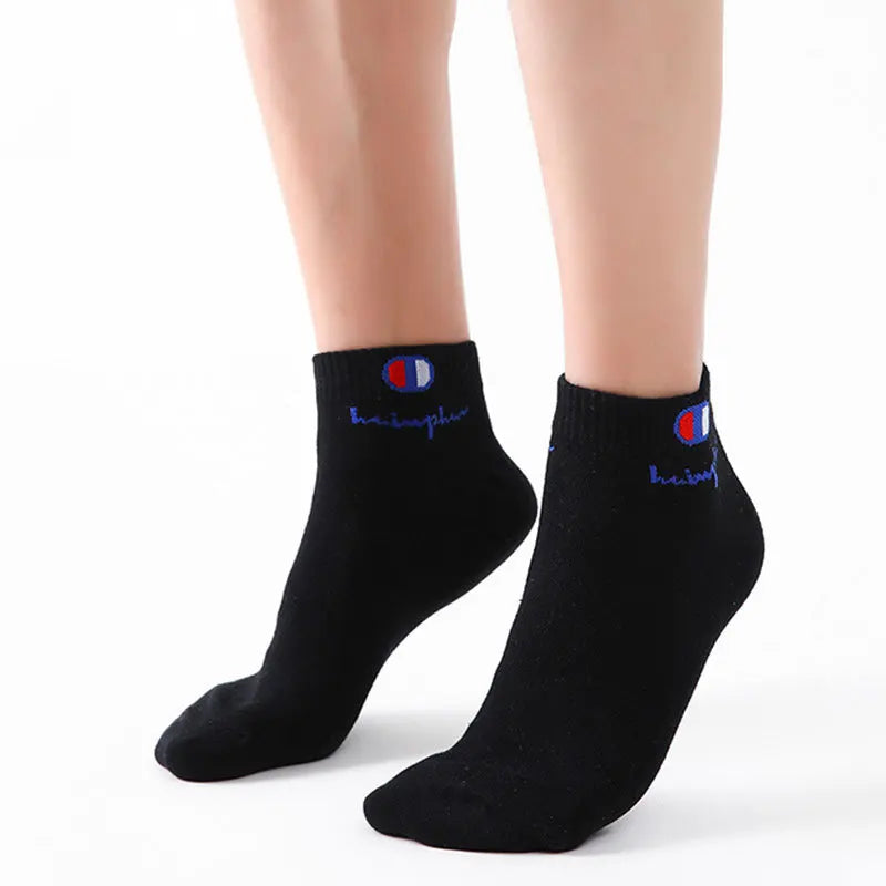 5 Pairs Men's Breathable Cotton Ankle Socks