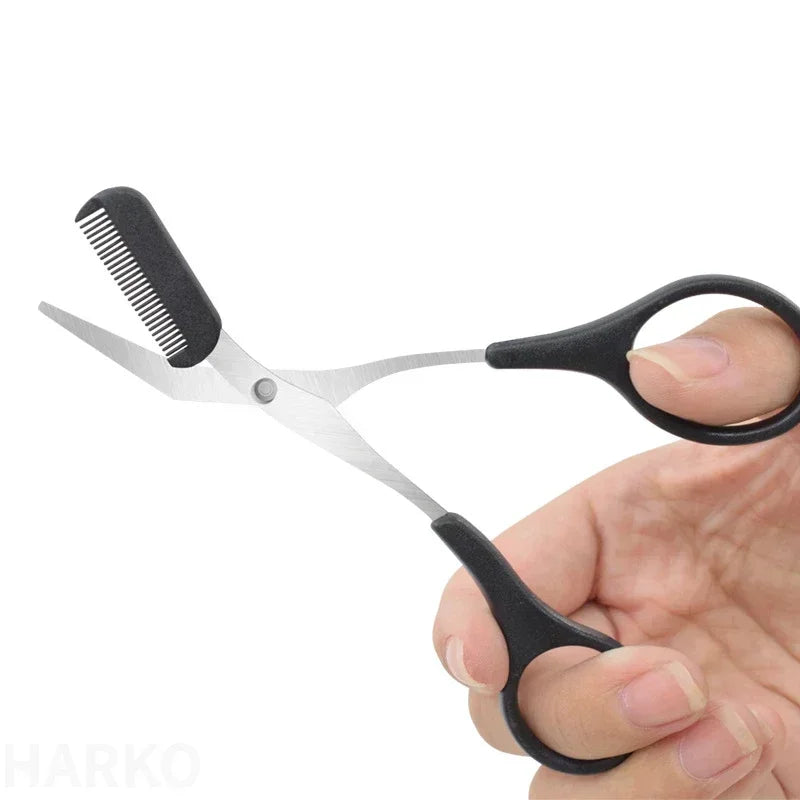 Eyebrow Trimmer Scissors with Comb – Stainless Steel Beauty Tool for Women