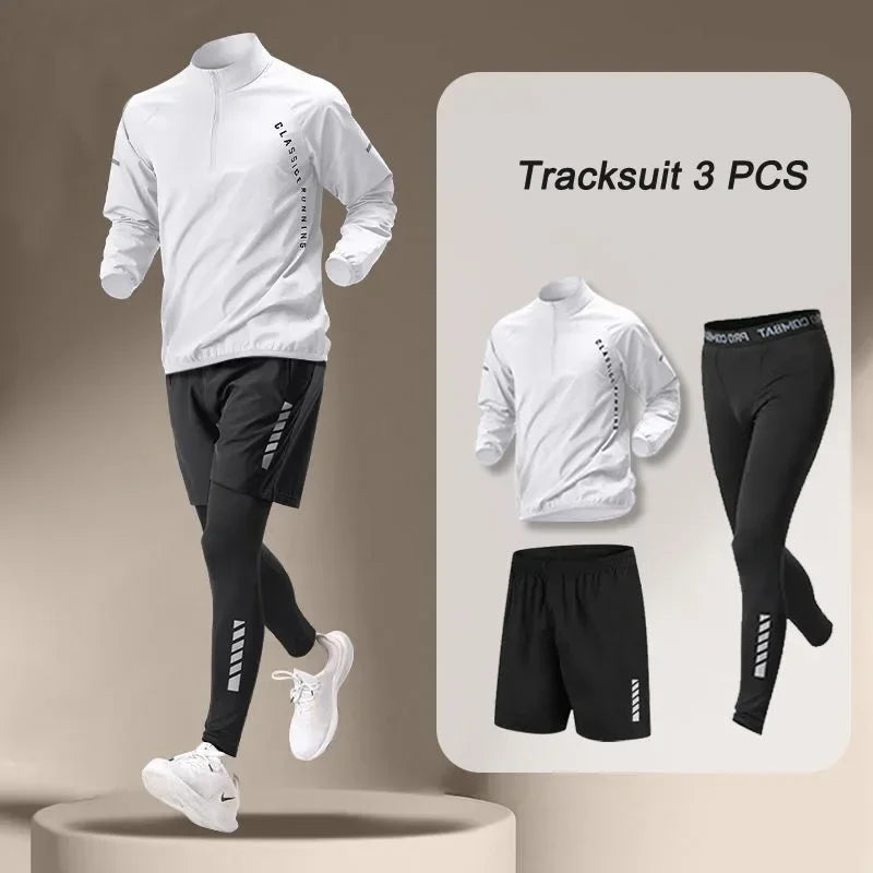 2024 Men's Quick-Dry Fitness Jacket & Jogging Set