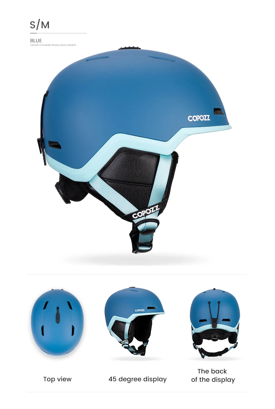 COPOZZ Ski Helmet – Half-Covered Safety Helmet