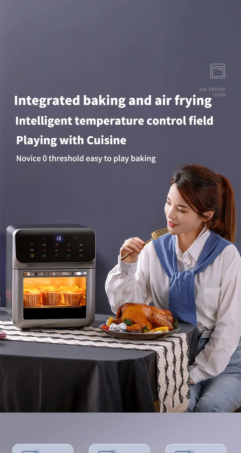 10L Large Capacity Oil-Free Air Fryer Oven