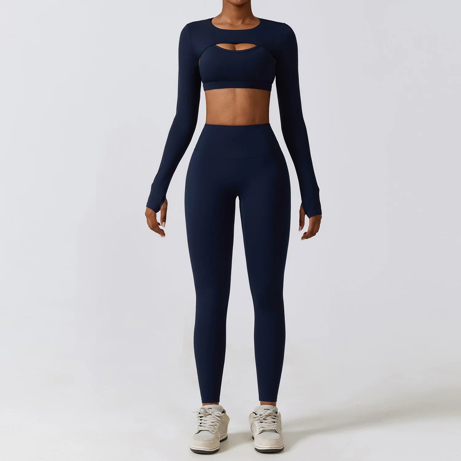 Women's Seamless Yoga Set – Leggings & Crop Top Workout Outfit