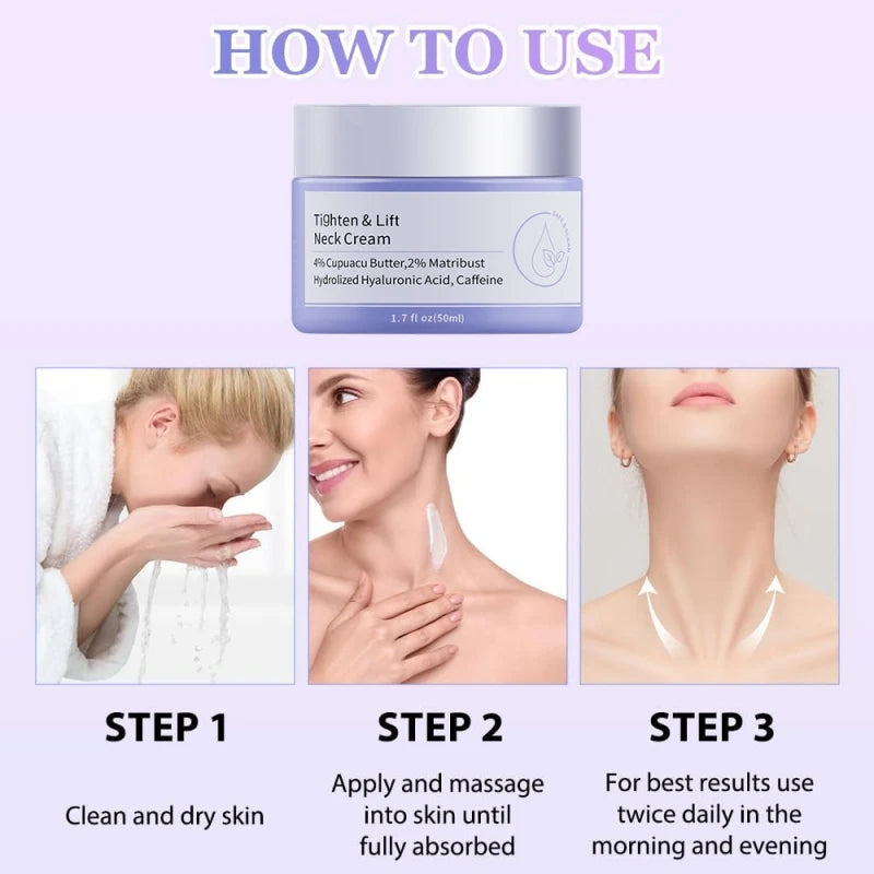 Neck Cream Face Lifting Firming Lightening Smoothing Care Lotion Moisturizer Neck Rejuvenation Cream