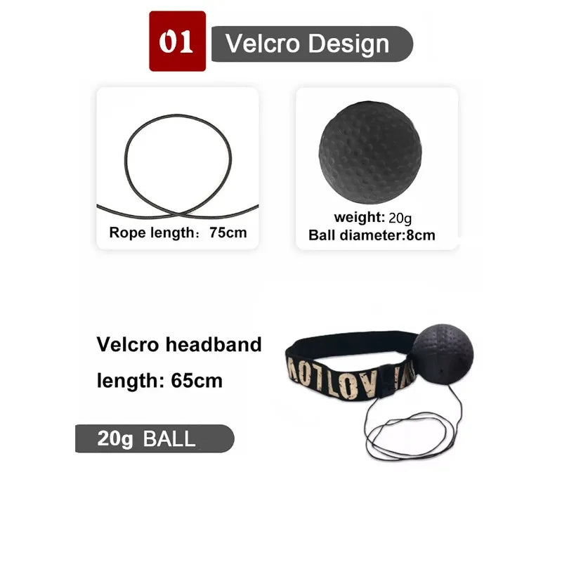 Head-Mounted Boxing Reflex Ball – Speed Punch Trainer
