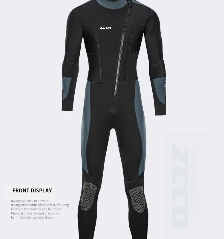 5mm Neoprene Long-Sleeve Diving Wetsuit for Men & Women