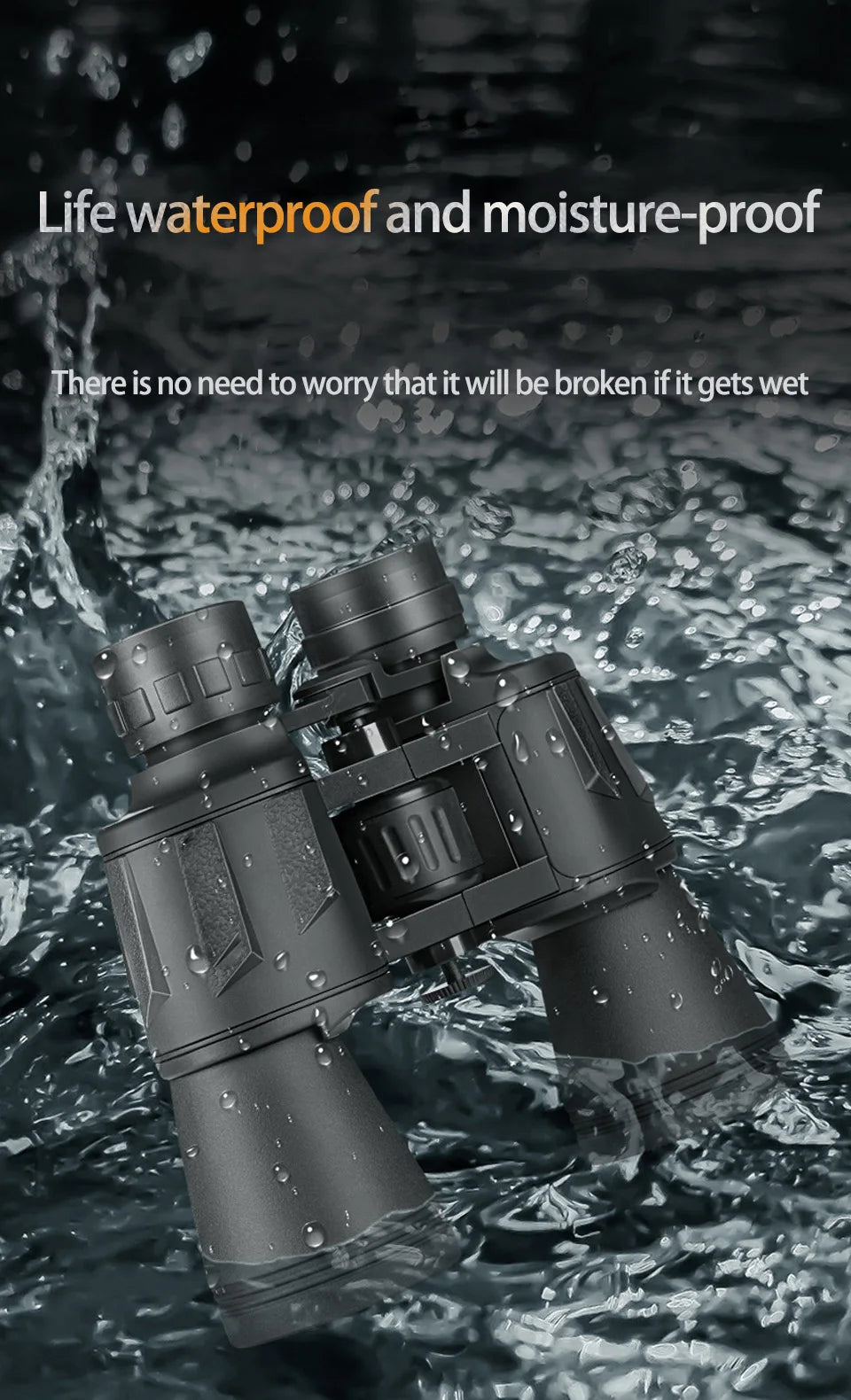 50000M German Military 20x50 Zoom Binoculars – HD BAK4 Prism Long Range Telescope for Outdoors