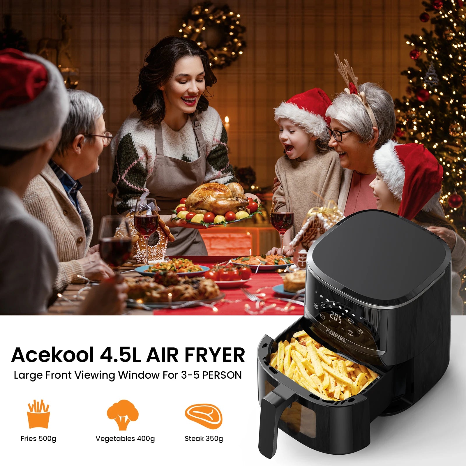 5-Quart Digital Air Fryer Toaster Oven Combo