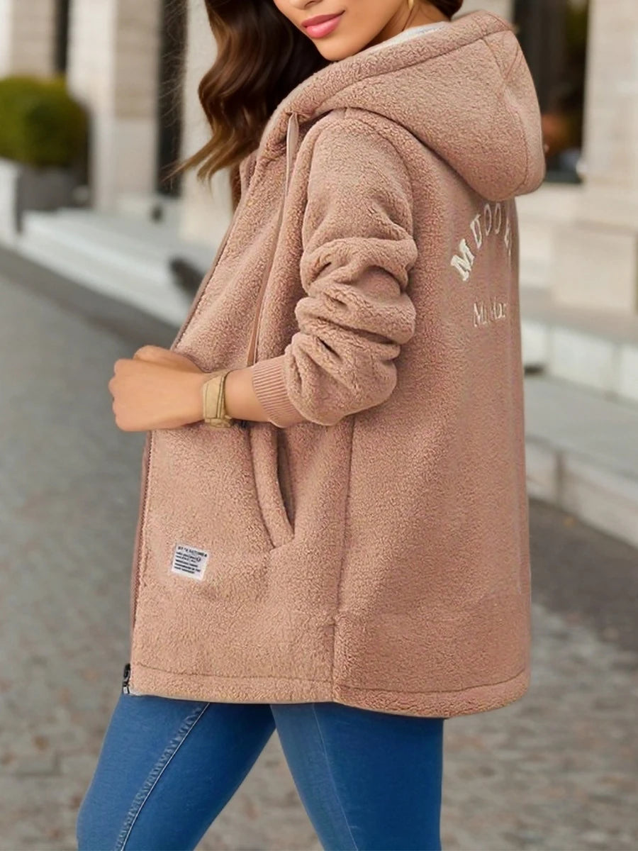 Cozy Fleece-Lined Women's Hooded Jacket