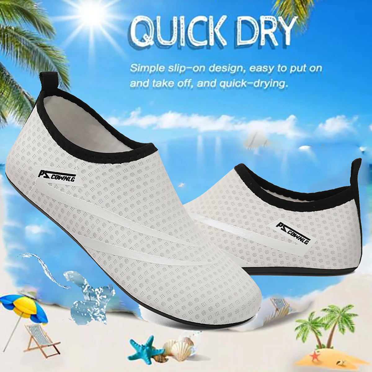 Water Sports Shoes Barefoot Quick-Dry Aqua Yoga Socks Slip-on for Men Women