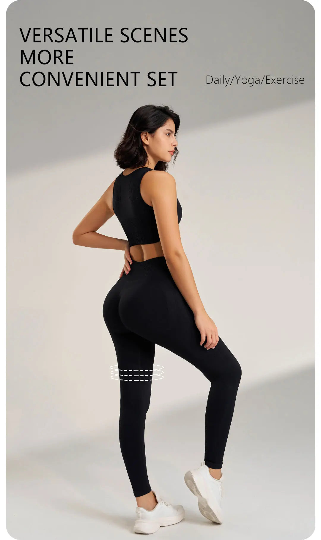 Women's Seamless Yoga Set – High-Waisted Leggings & Top