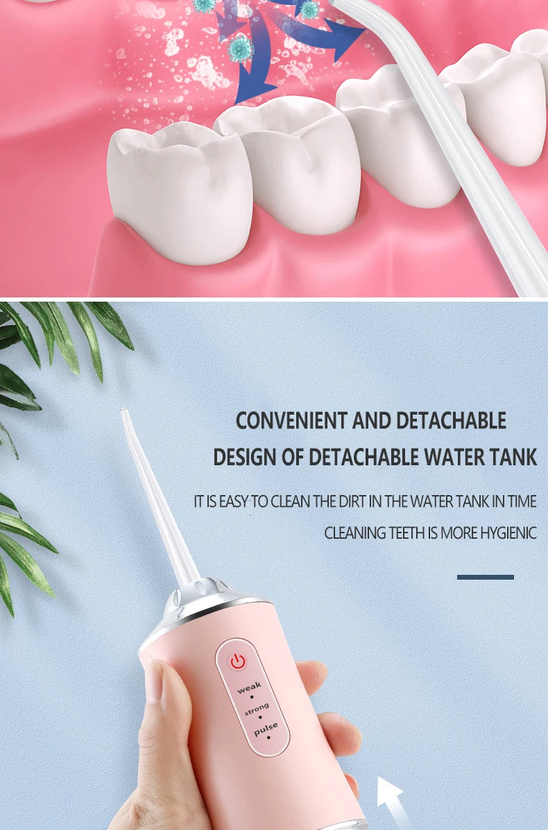 Portable Smart Electric Water Flosser – Rechargeable Oral Irrigator