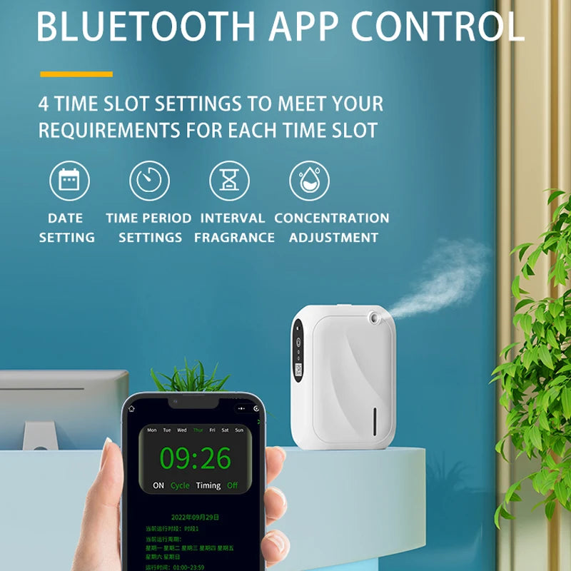 140ML Wall-Mounted Aroma Diffuser with Bluetooth Control