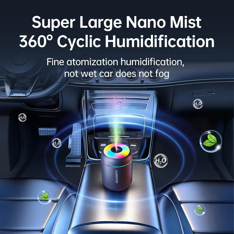 Mini MistMate™ USB Aroma Diffuser – 180ML Air Humidifier with LED Lights