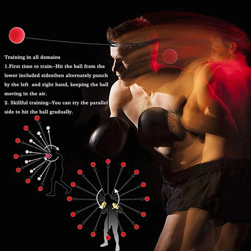 Boxing Speed Ball Headband – PU Punch Ball for MMA & Fitness Training