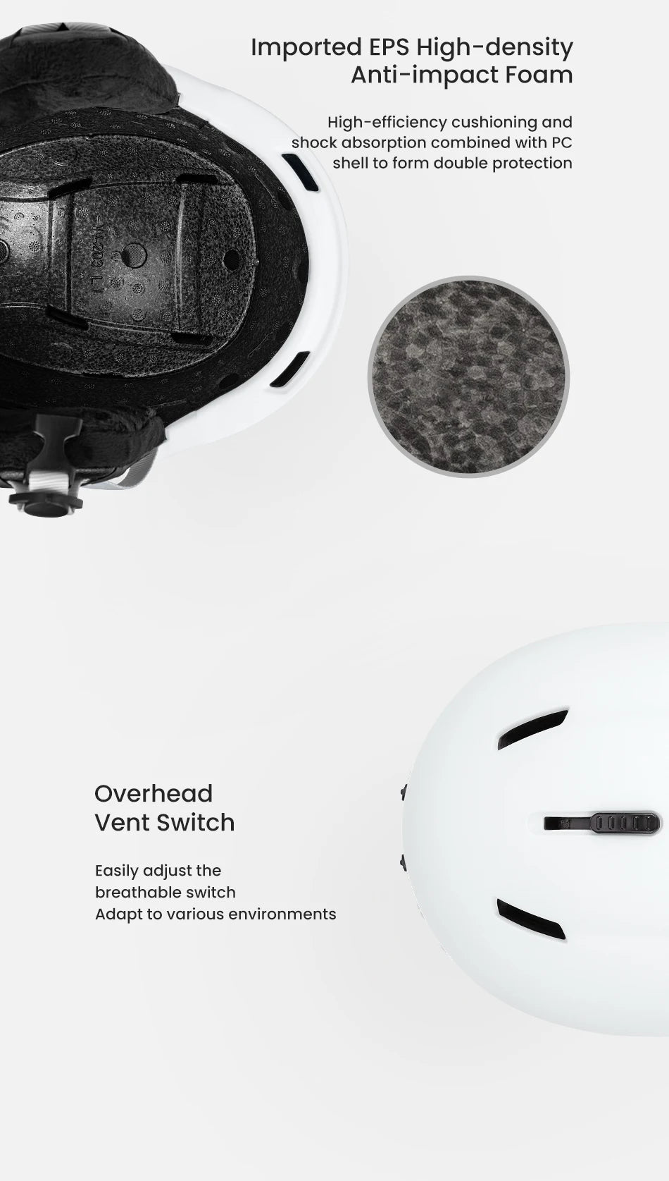 COPOZZ Ski Helmet – Half-Covered Safety Helmet