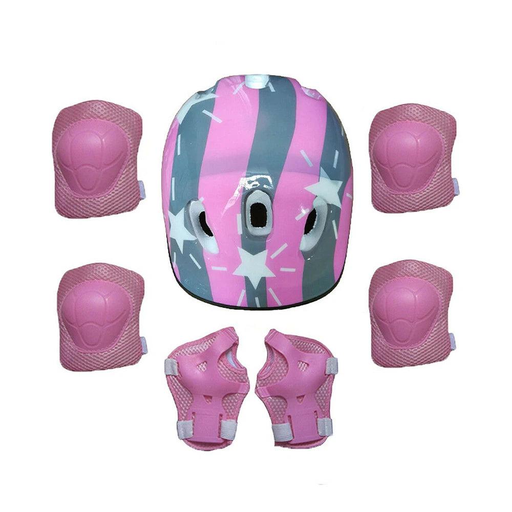 7PCS Kids Protective Gear Set – Knee & Elbow Pads with Wrist Guards