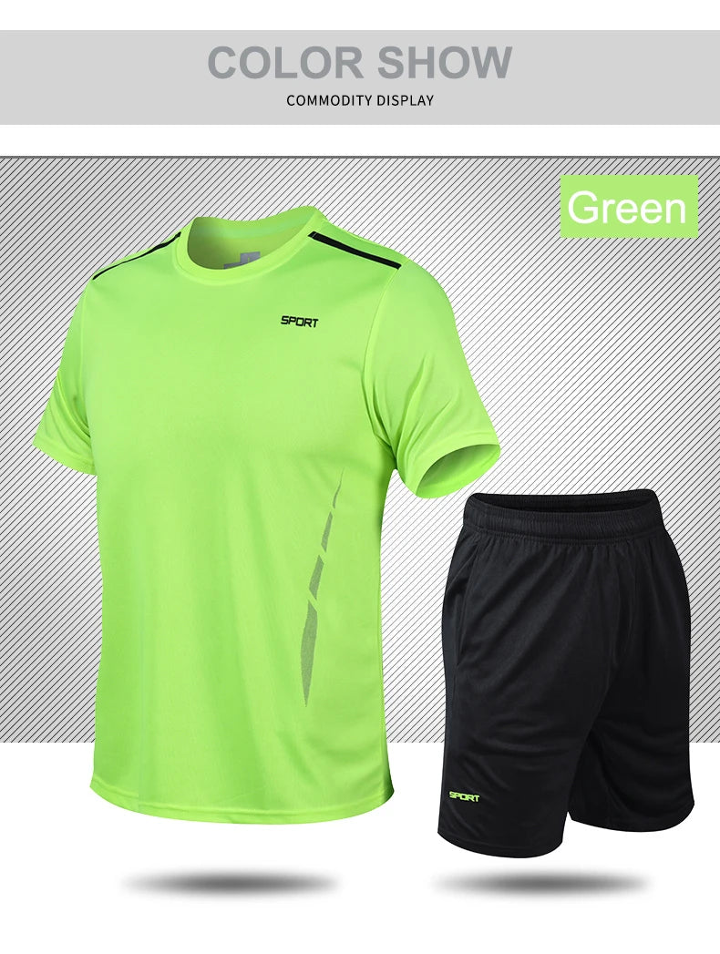 CHRLCK Men's Quick-Dry Running Set – Breathable Fitness Suit