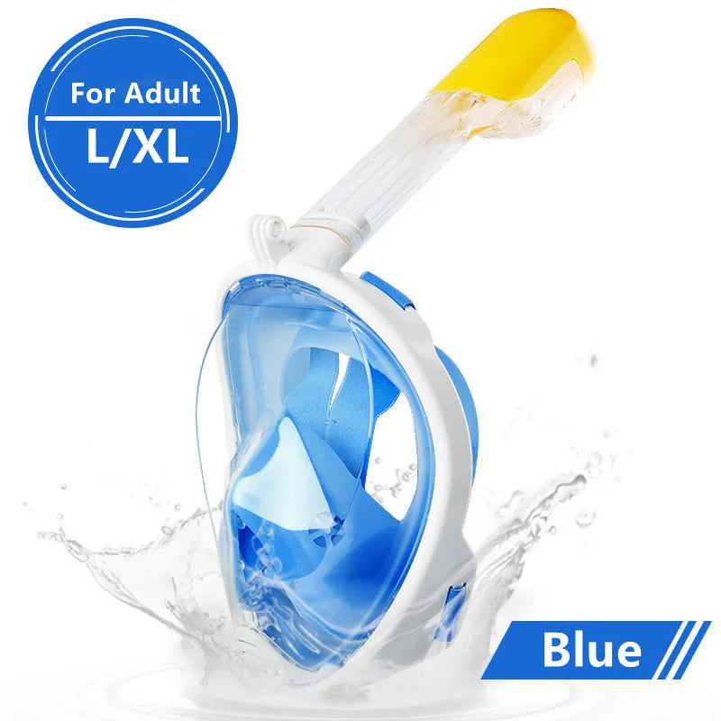Underwater Anti-Fog Full Face Snorkeling and Diving Mask for Adults and Kids