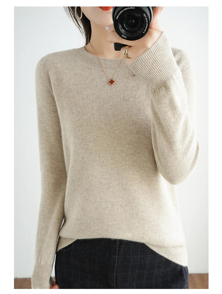 Autumn and Winter Cashmere Sweater for Women:
