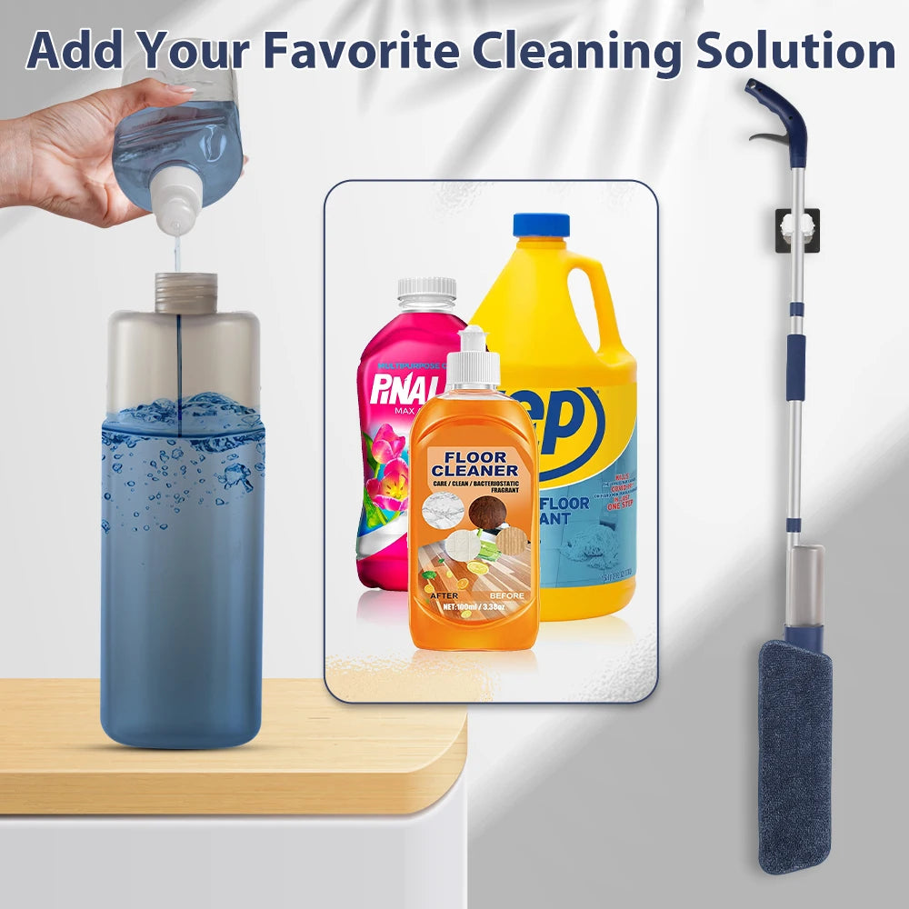 DARIS Spray Mop – 500ml Bottle, 3 Microfiber Pads, Wet & Dry Floor Cleaning Mop