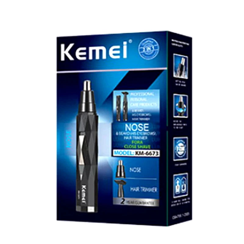 Kemei 2-in-1 Rechargeable Nose & Beard Trimmer