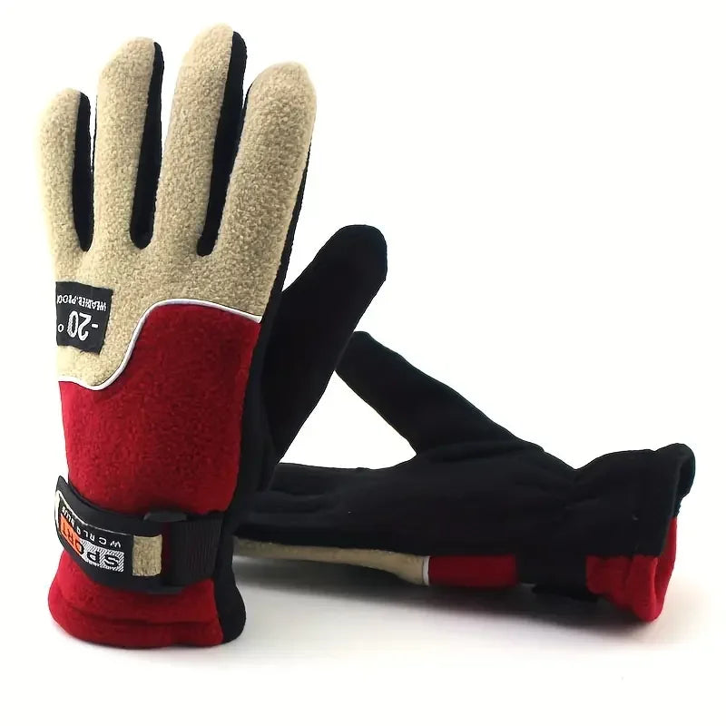 Full Finger Fleece Winter Gloves: