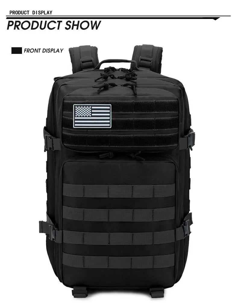 25L/35L/50L Tactical Backpack – Waterproof Outdoor Rucksack for Men
