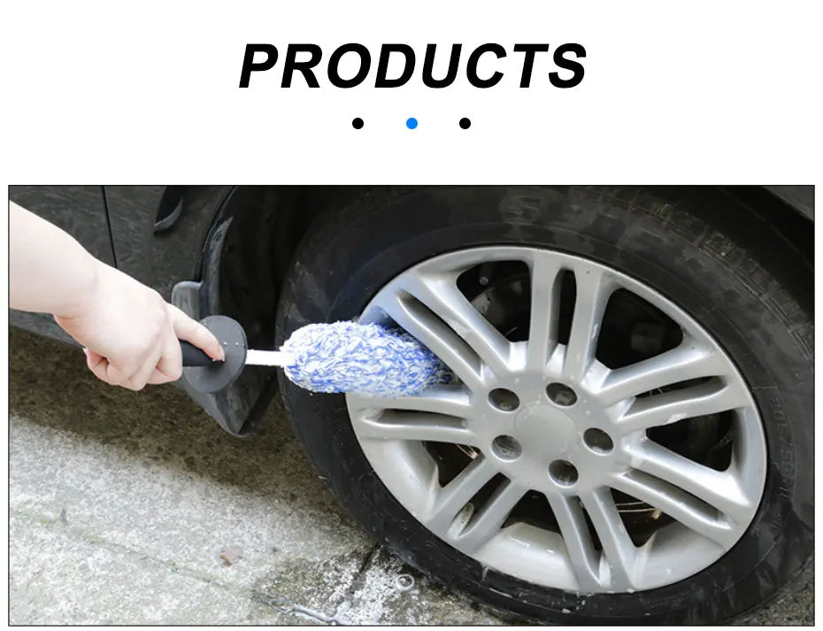 SEAMETAL Microfiber Car Wash Brush & Cleaning Gloves