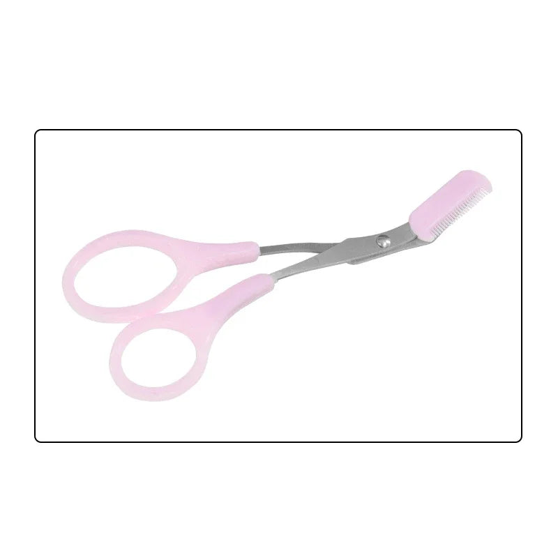 Eyebrow Trimmer Scissors with Comb – Stainless Steel Beauty Tool for Women