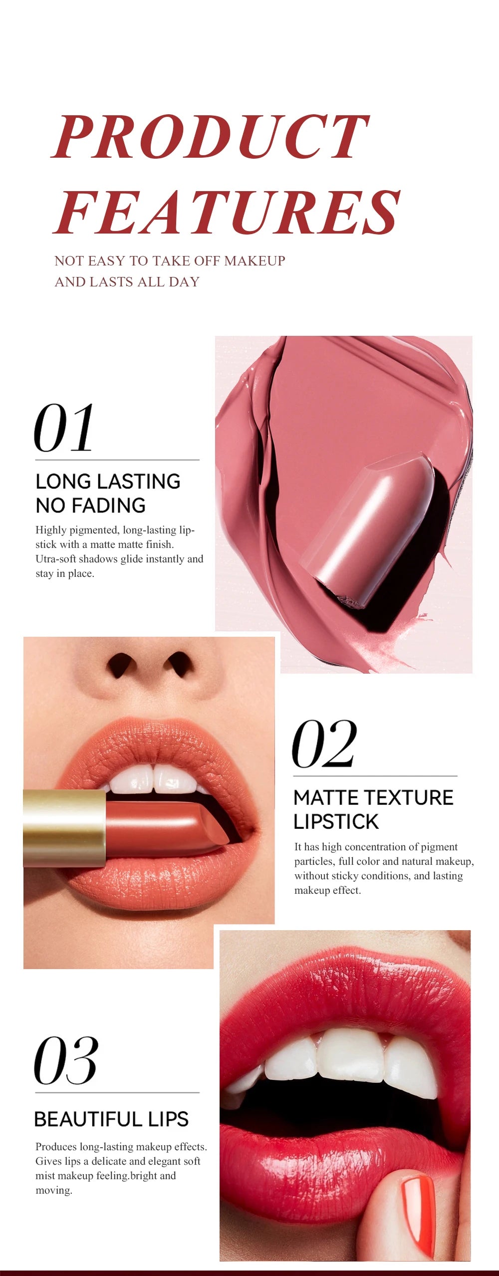 6PCS Gold Bar Matte & Glitter Lipstick Set – Velvet Pearlescent Finish
