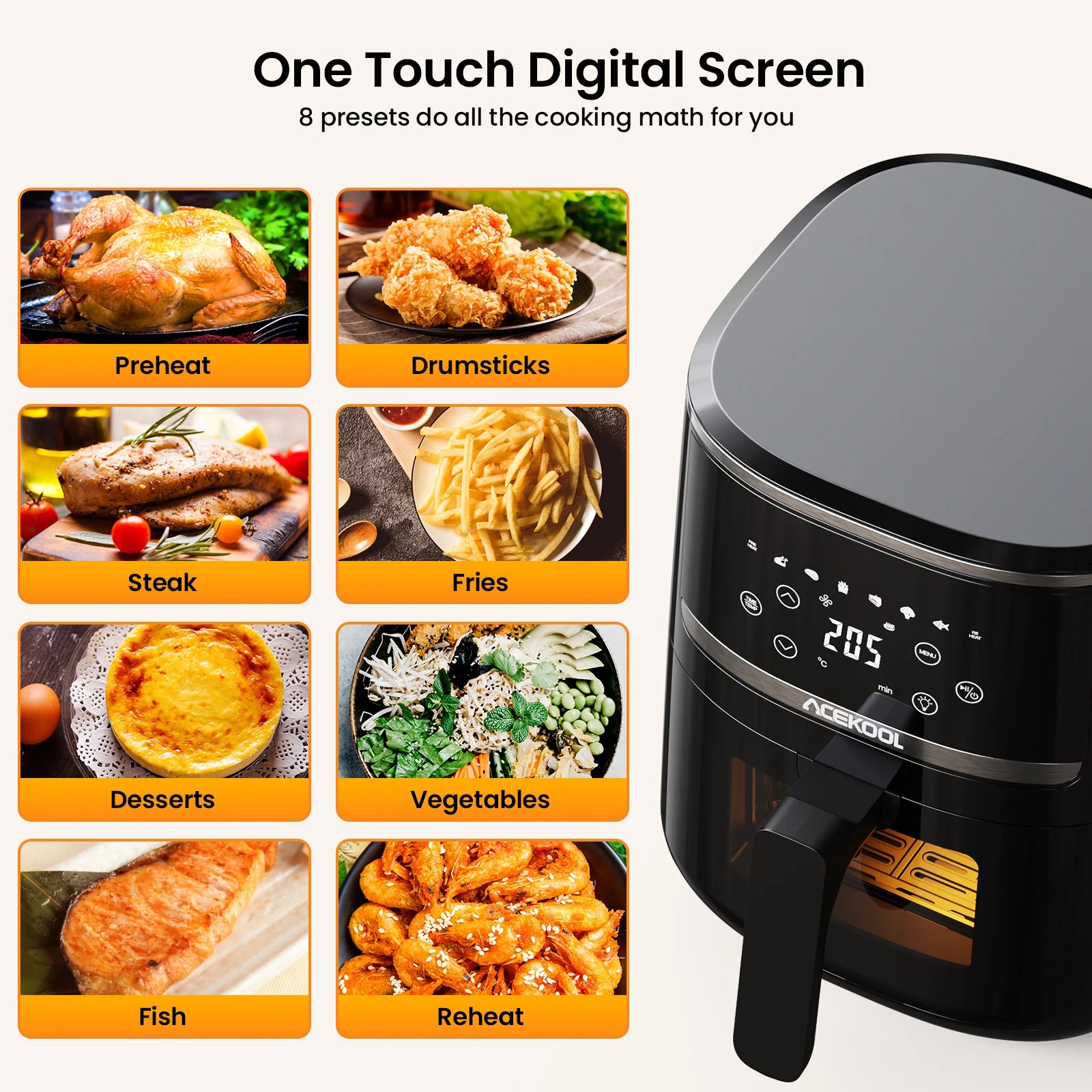 5-Quart Digital Air Fryer Toaster Oven Combo