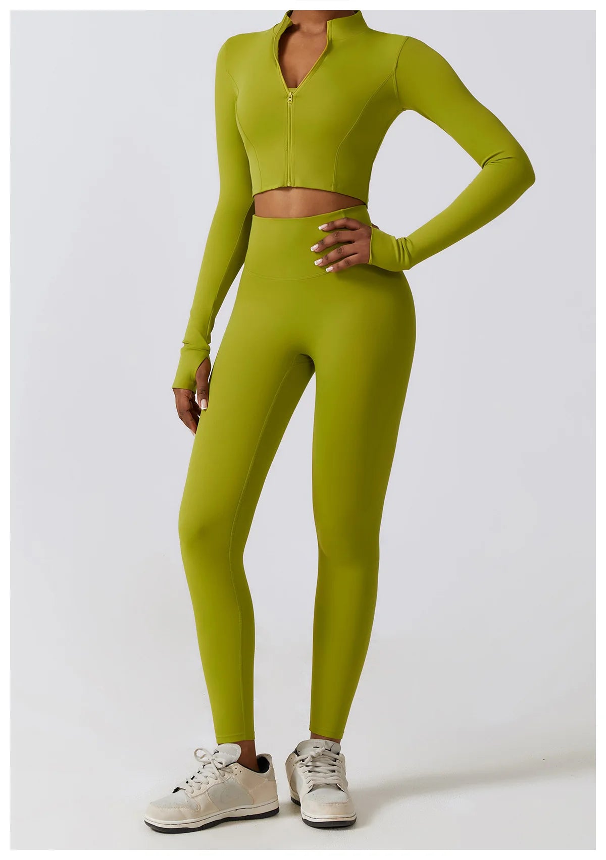 Women's Seamless Yoga Set – Leggings & Crop Top Workout Outfit